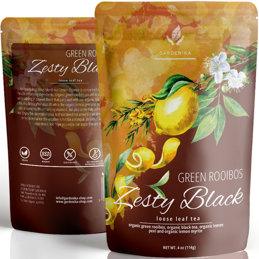 Green Rooibos Black Tea, Citrus Blend - Organic & Kosher