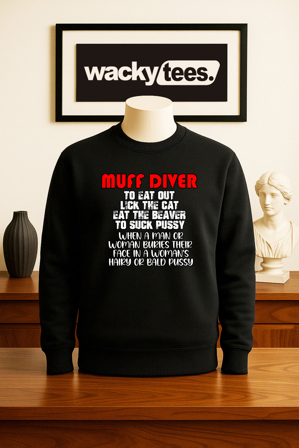 Muff Diver Description Definition Funny Adult Humor Graphic Tee Shirt