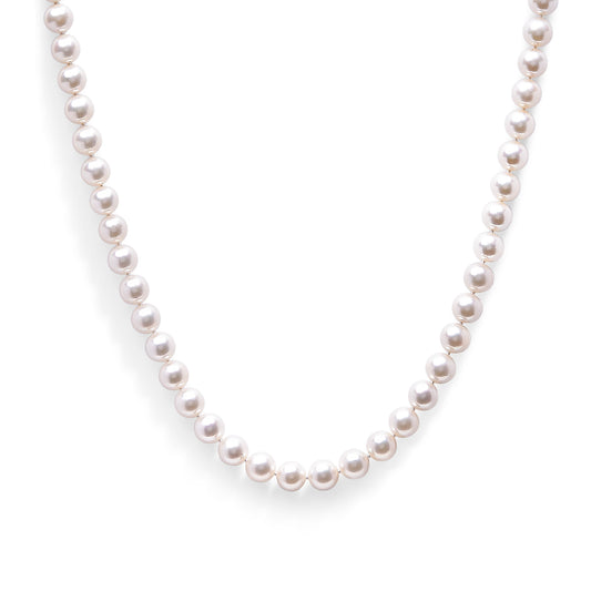 14K Yellow Gold 8.0x8.5mm Akoya Pearl Strand Necklace