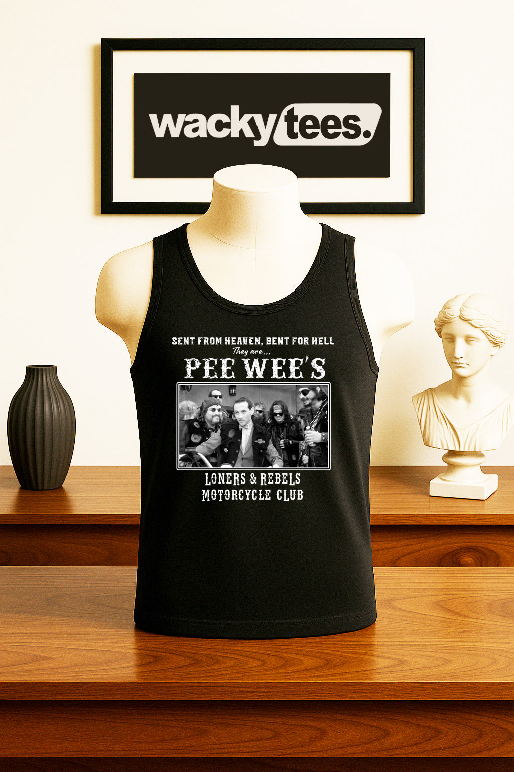 Pee Wee Herman Loners and Rebels Motorcycle Club Graphic Tee Shirt