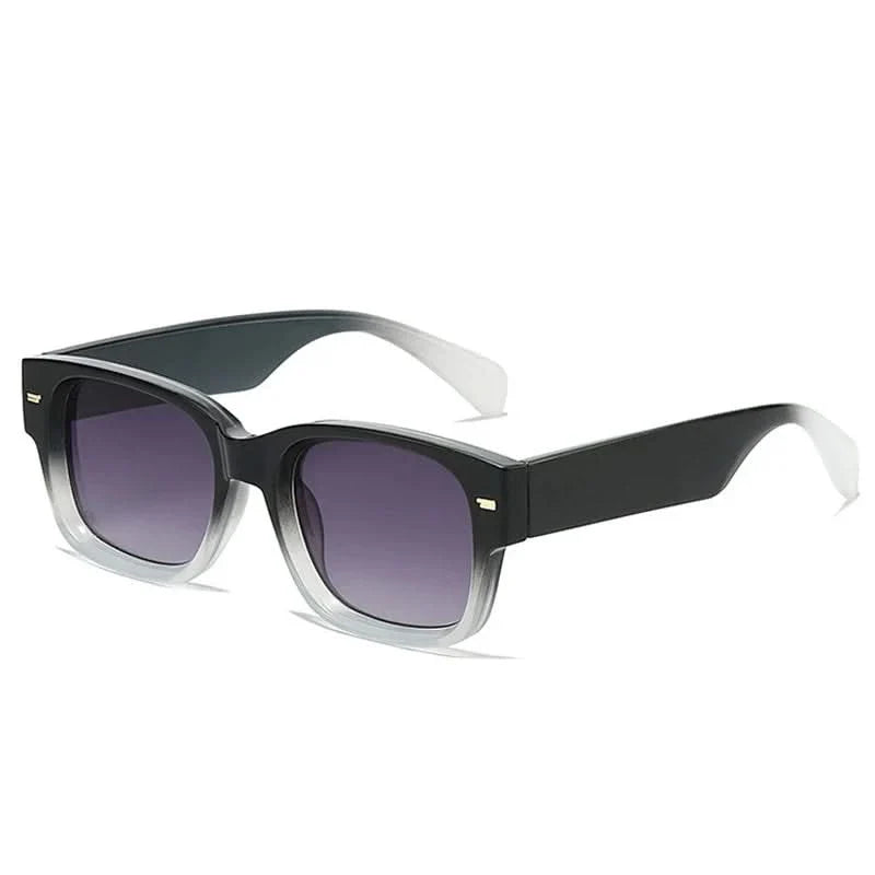 Vintage Square Rivet Sunglasses - Fashion Gradient Shades UV400