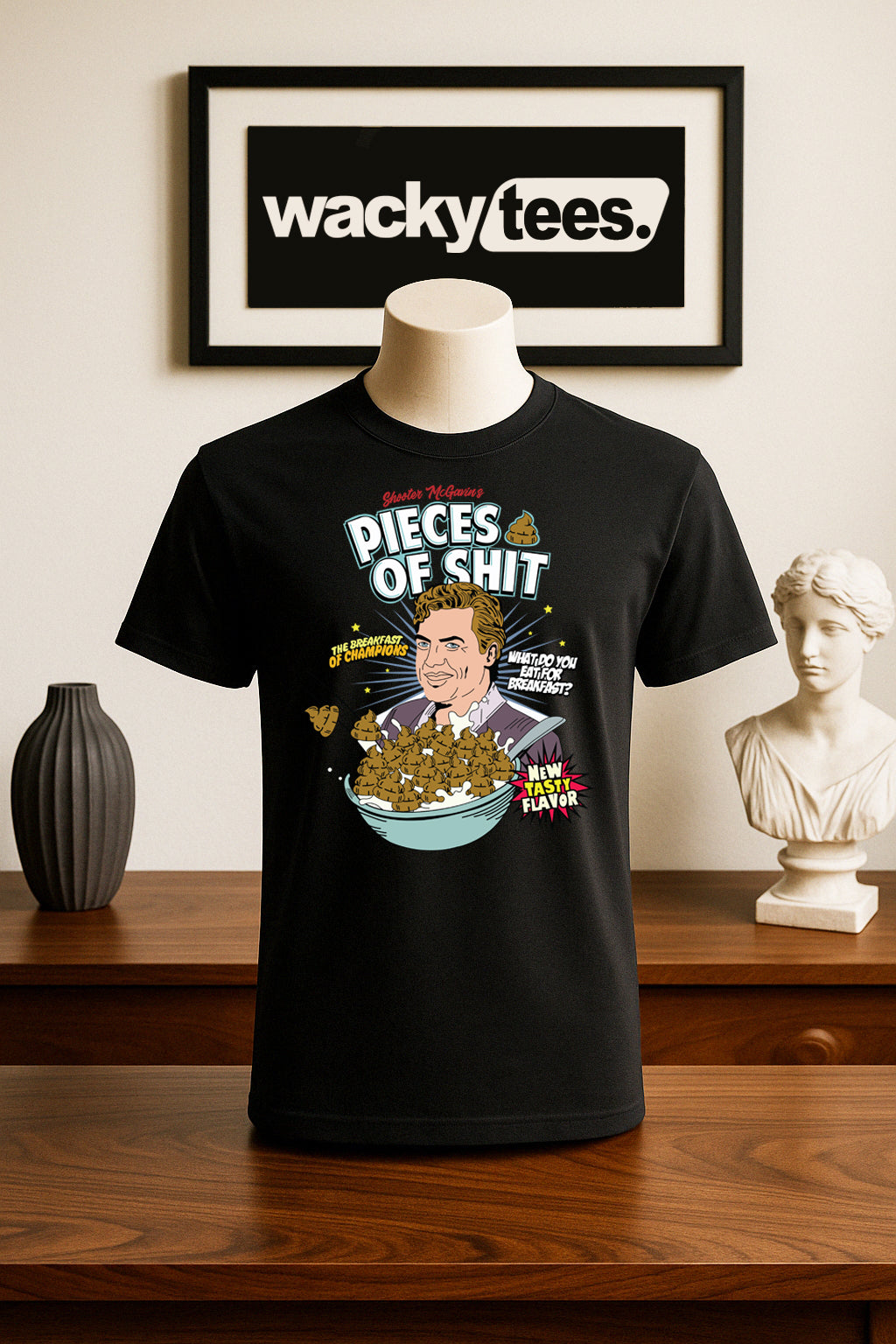 Shooter McGavin Pieces of Shit Happy Gilmore Funny Graphic Tee Shirt