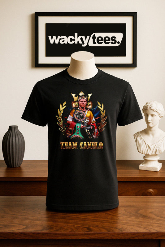 Team Canelo Alvarez El Rey Del Boxeo Boxing Distressed Graphic Tee Shirt