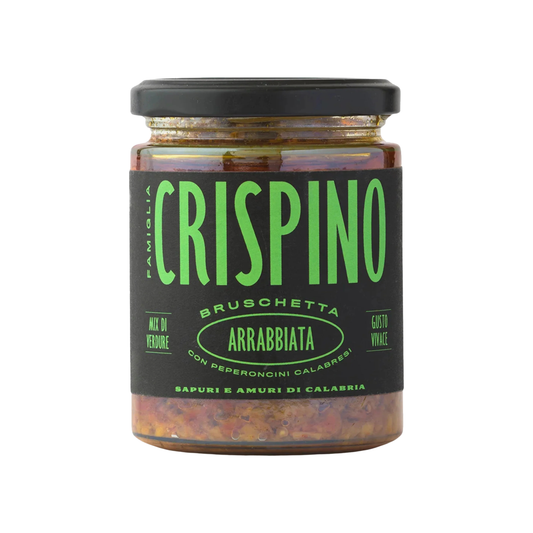 Famiglia Crispino Spicy Arrabbiata Bruschetta Spread — Hot Pepper Italian Antipasto