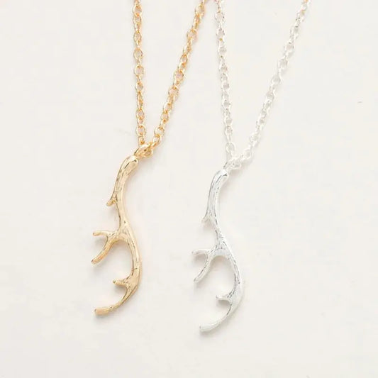 Vintage Deer Antler Necklace for Women