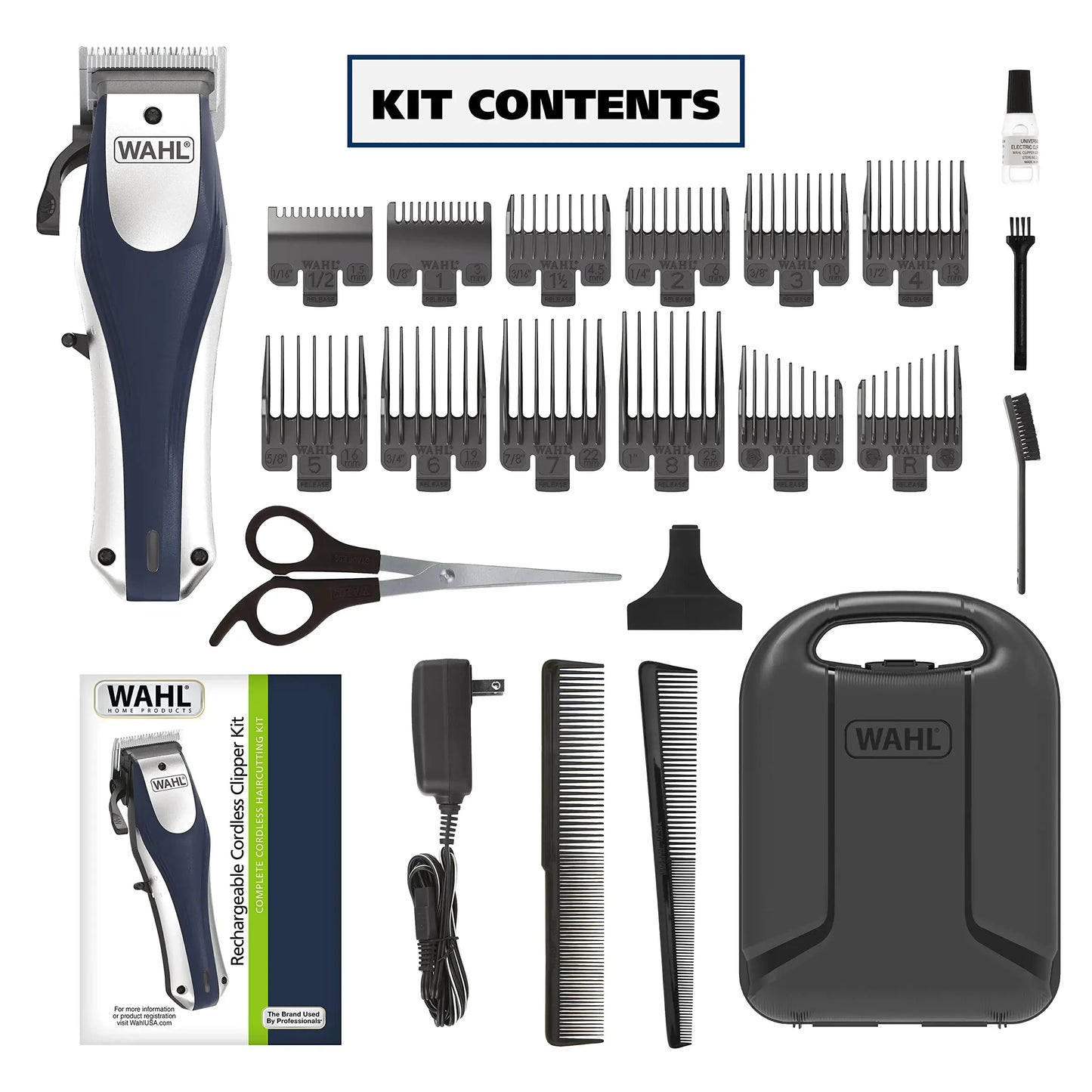 Wahl Lithium Ion Pro Cordless Hair Clippers for Men, Women & Children – Professional Home Haircut Kit