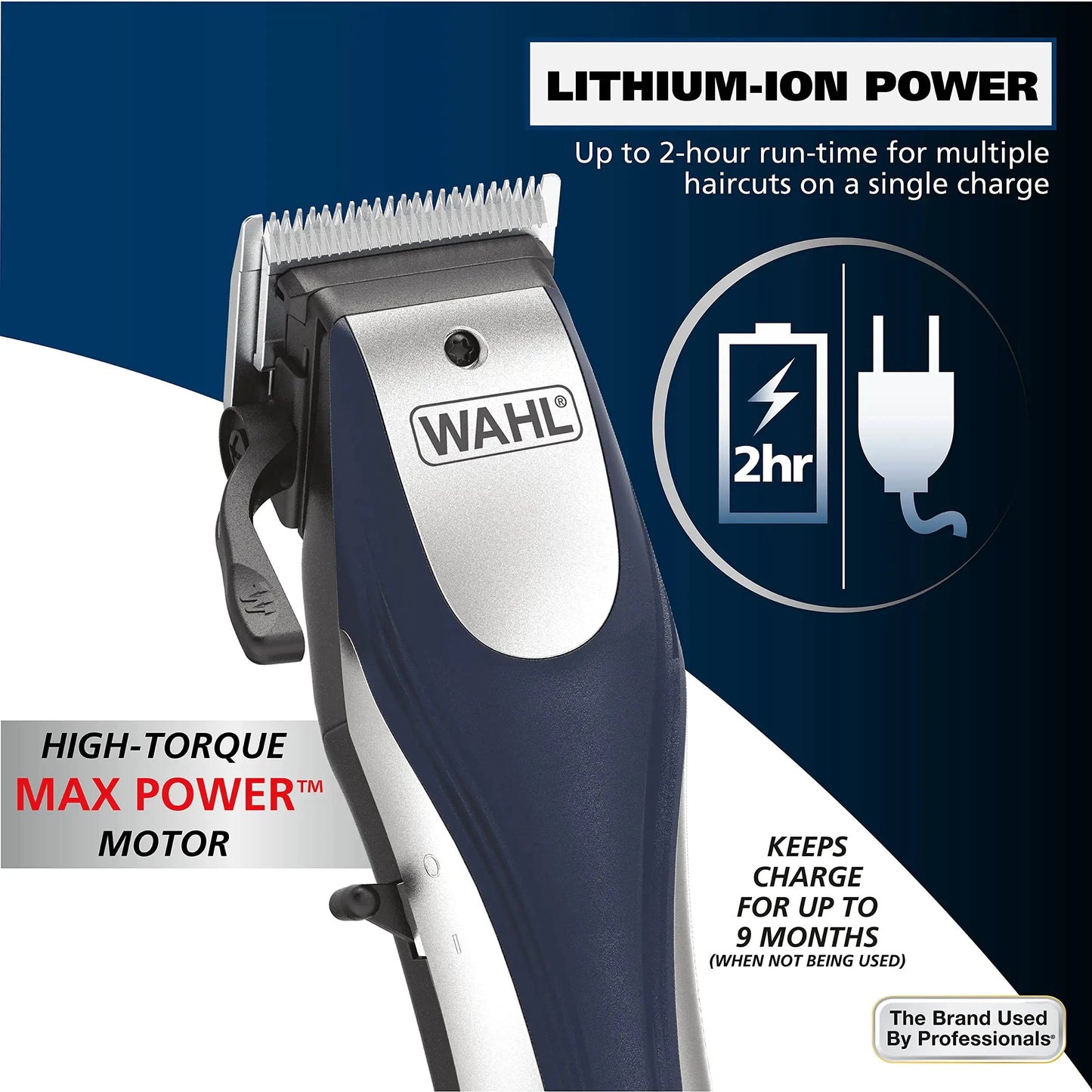 Wahl Lithium Ion Pro Cordless Hair Clippers for Men, Women & Children – Professional Home Haircut Kit