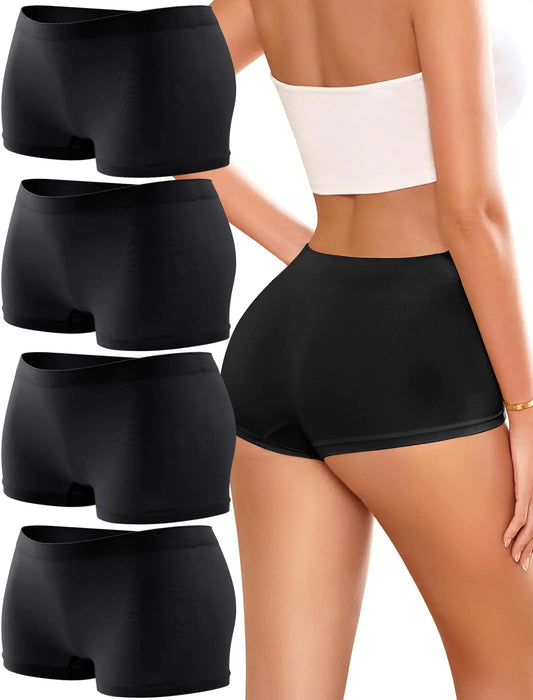 Womens Boyshorts Underwear Seamless Boxer Briefs Full Coverage Soft Stretch Boxer Shorts For Women