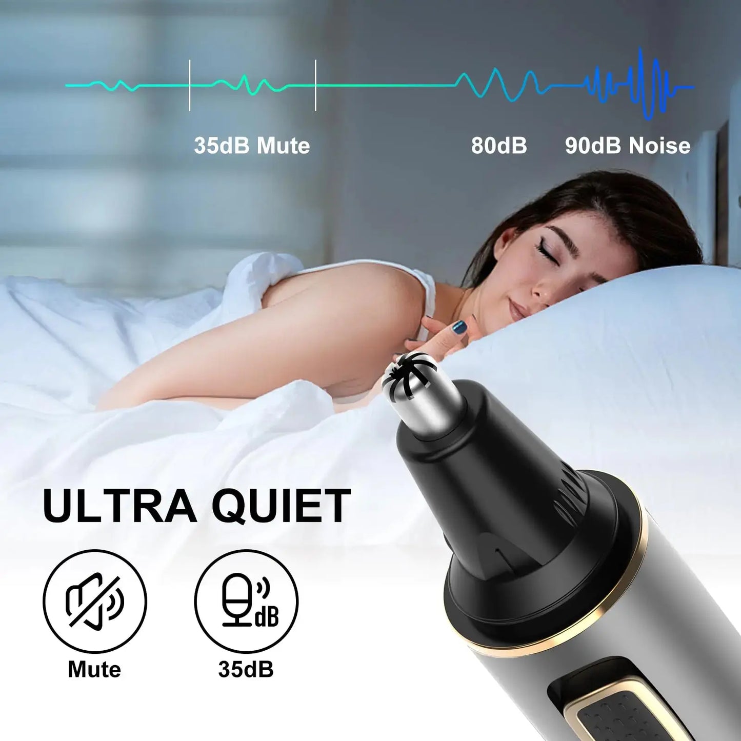 XOOMRSCP Nose Hair Trimmer for Men - Painless USB Rechargeable Facial, Ear & Nose Hair Trimmer