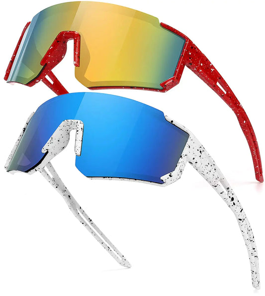 Youth Baseball Sunglasses for Boys & Girls | Softball Cycling Sports Sunglasses for Kids - Lightweight Frame | Age 6-12
