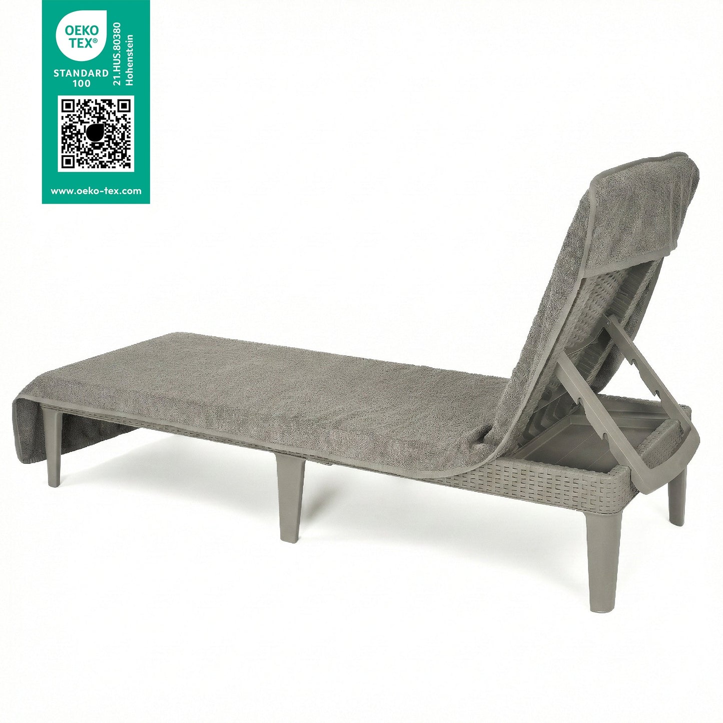 American Soft Linen 2 Pack Chaise Lounge Covers with Pocket, 86" x 32" Oversized Beach and Pool Lounge Chair Towels