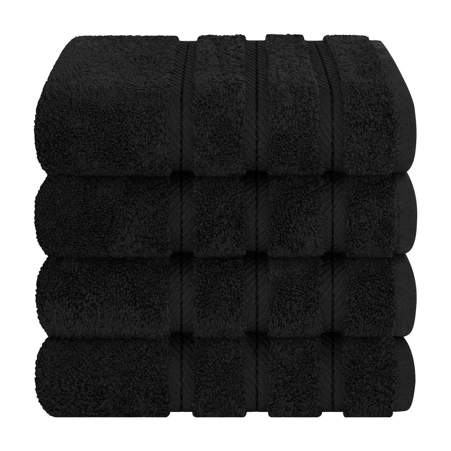 American Soft Linen 100%  Cotton Turkish Towels, 4 Pack Hand Towel Set, Super Soft, Absorbent, Quick Dry Premium Towels