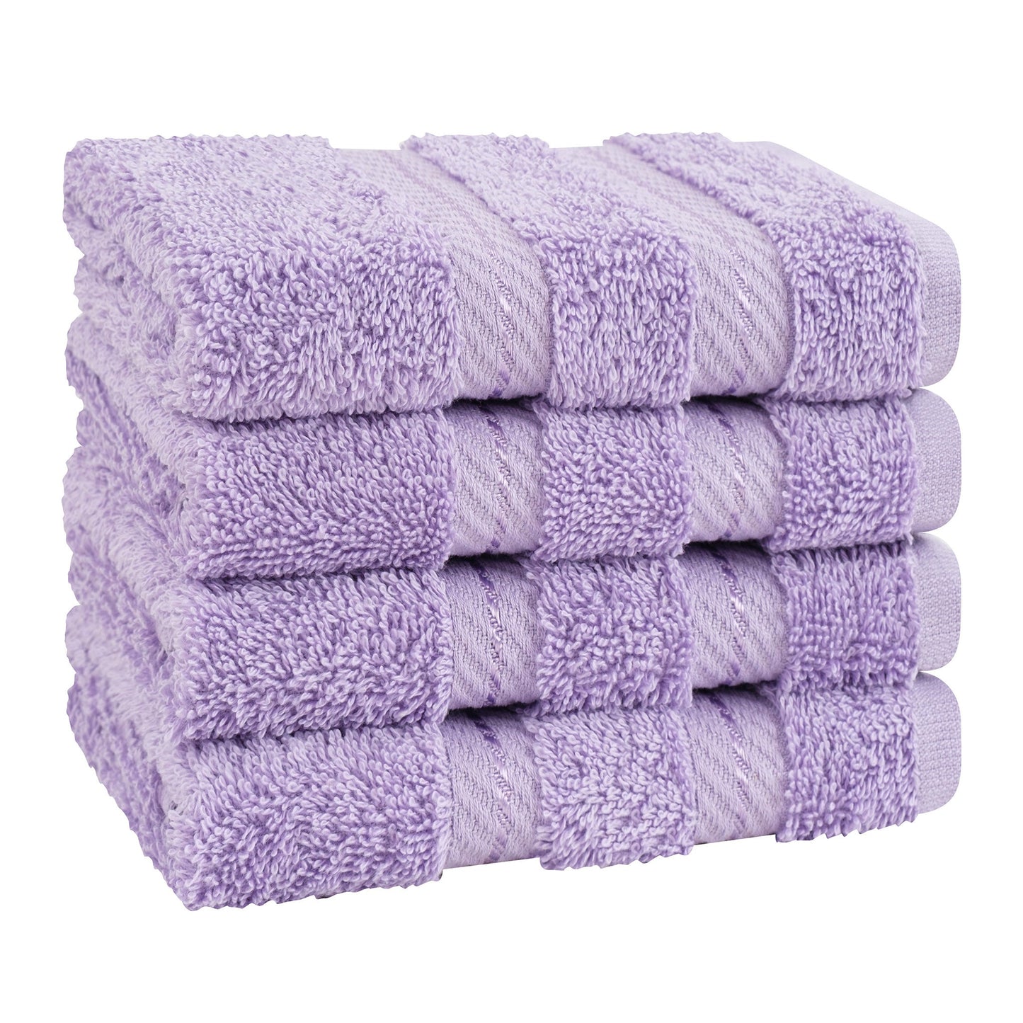 4 Piece 100% Cotton Softness, Elegance, Comfort Washcloth Turkish Towel Set
