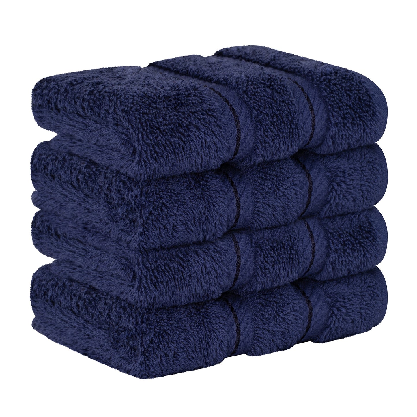4 Piece 100% Cotton Softness, Elegance, Comfort Washcloth Turkish Towel Set