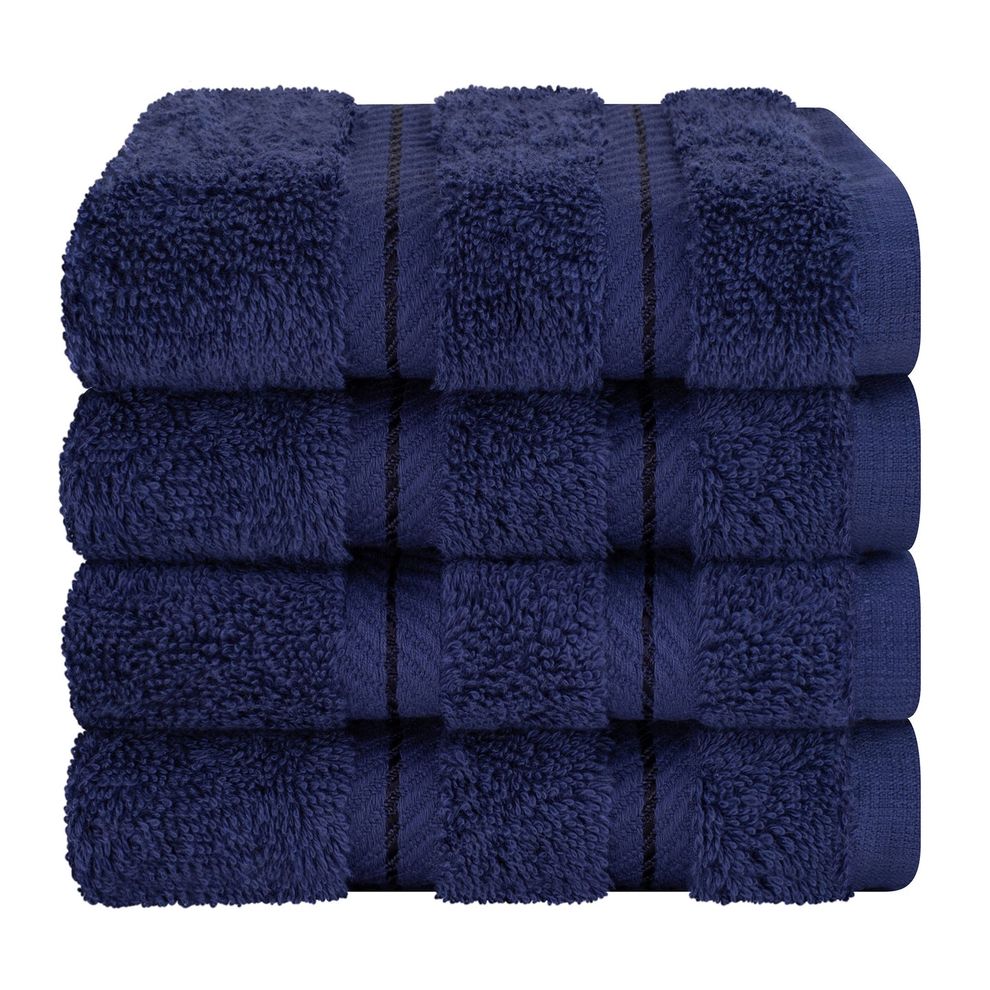 4 Piece 100% Cotton Softness, Elegance, Comfort Washcloth Turkish Towel Set