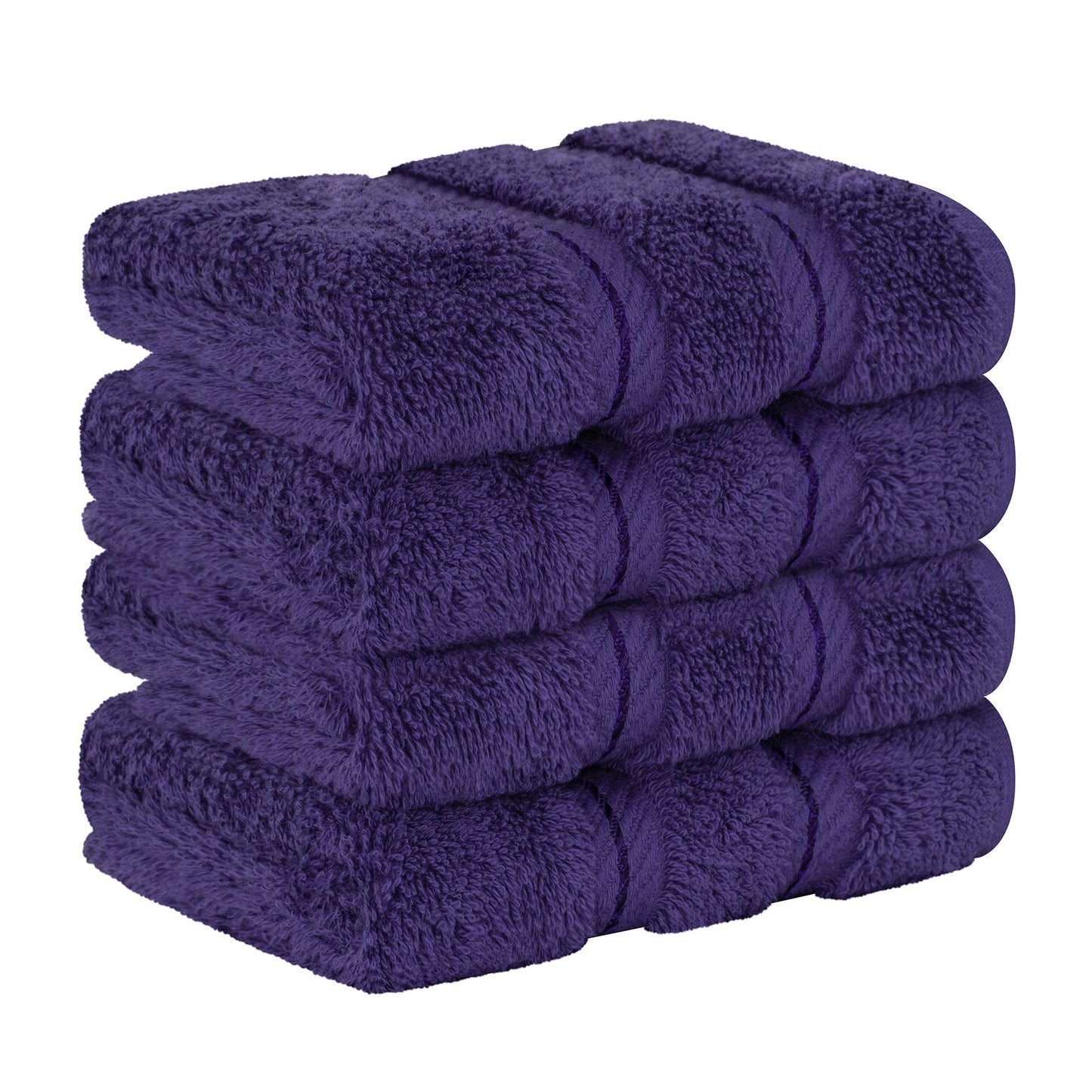 4 Piece 100% Cotton Softness, Elegance, Comfort Washcloth Turkish Towel Set