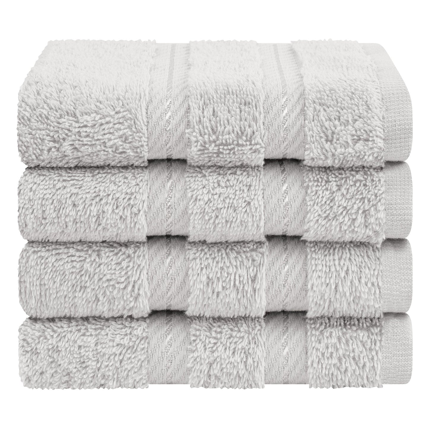 4 Piece 100% Cotton Softness, Elegance, Comfort Washcloth Turkish Towel Set