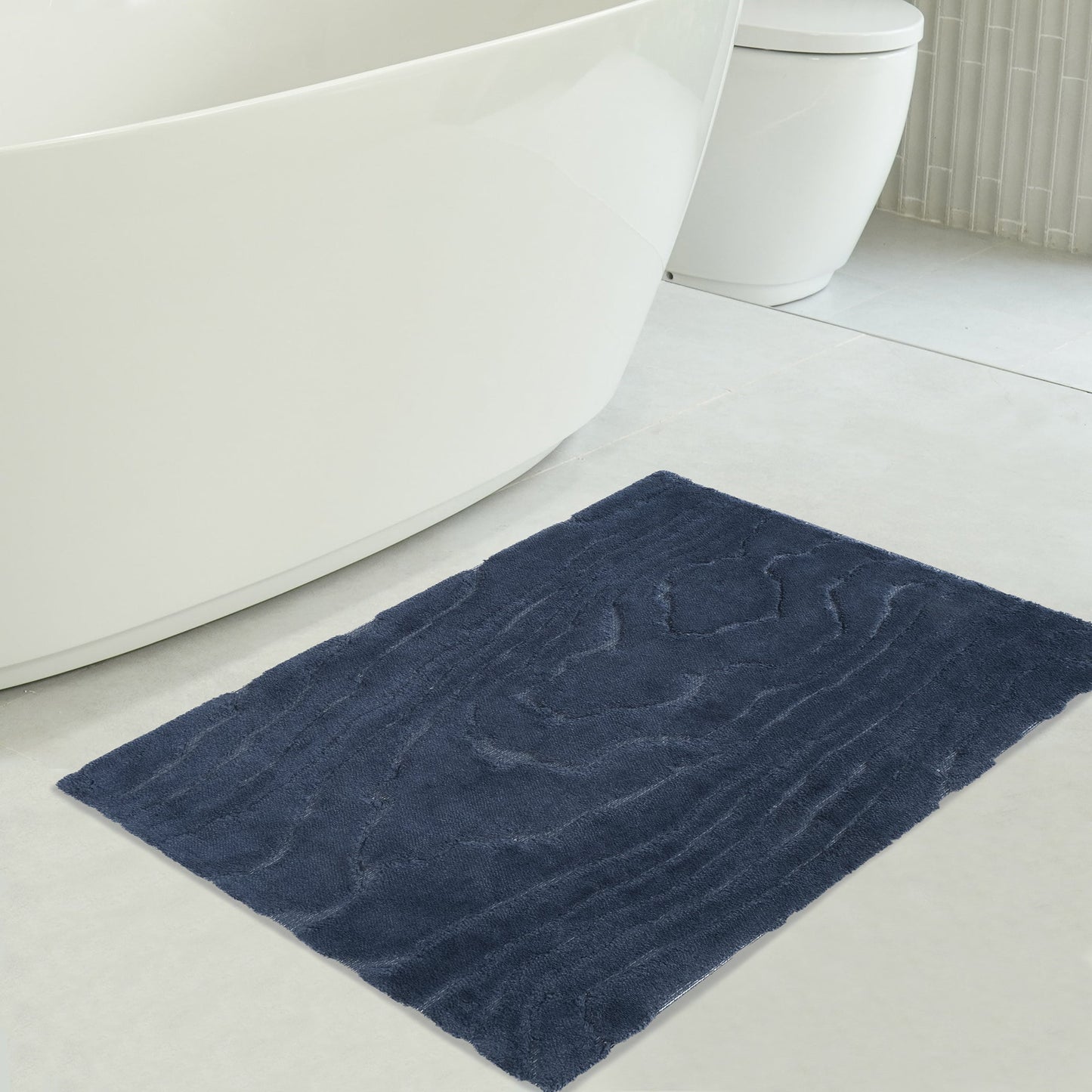 American Soft Linen Lovi Bath Rug – 21"x34" Premium Cotton, Non-Slip Design - Bath Mats for Bathroom