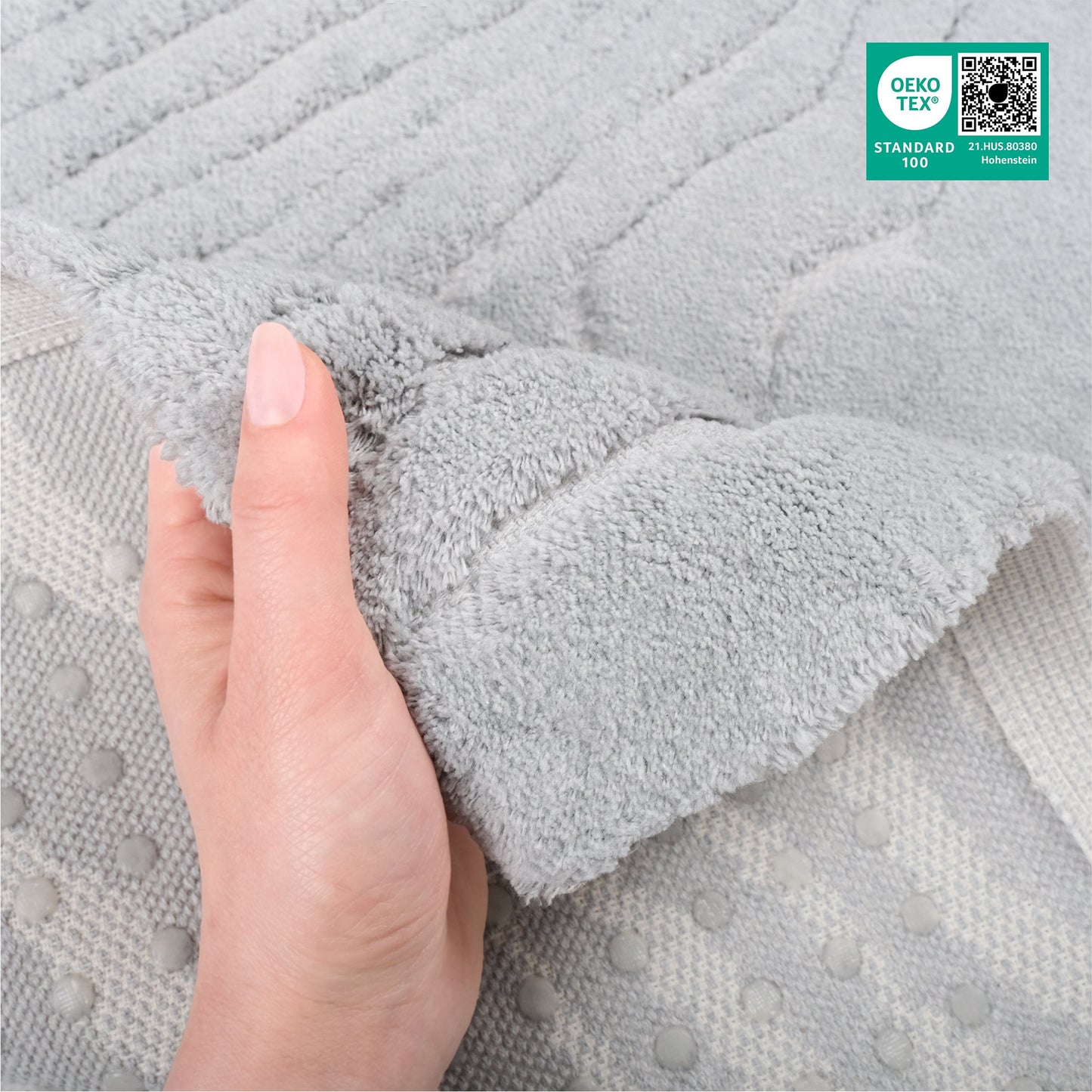 American Soft Linen Lovi Bath Rug – 21"x34" Premium Cotton, Non-Slip Design - Bath Mats for Bathroom