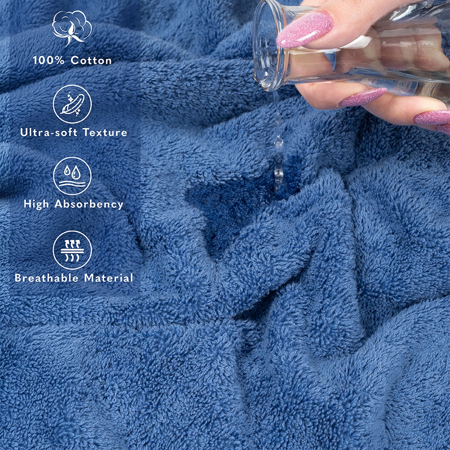 40x80 Inch Premium Bath Sheet OVERSIZED 100% Ring Spun Cotton, Luxury, Maximum Softness, Extra Large Bath Towel