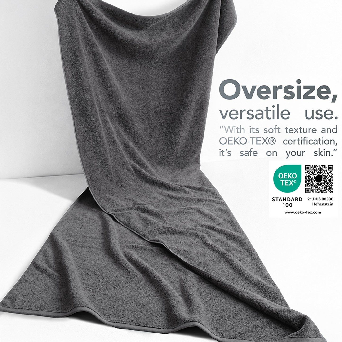 40x80 Inch Premium Bath Sheet OVERSIZED 100% Ring Spun Cotton, Luxury, Maximum Softness, Extra Large Bath Towel