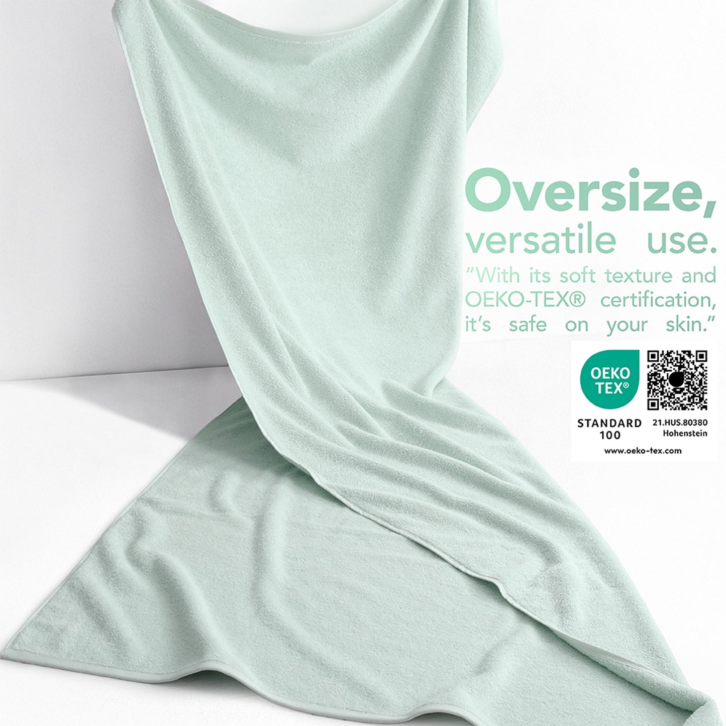 40x80 Inch Premium Bath Sheet OVERSIZED 100% Ring Spun Cotton, Luxury, Maximum Softness, Extra Large Bath Towel