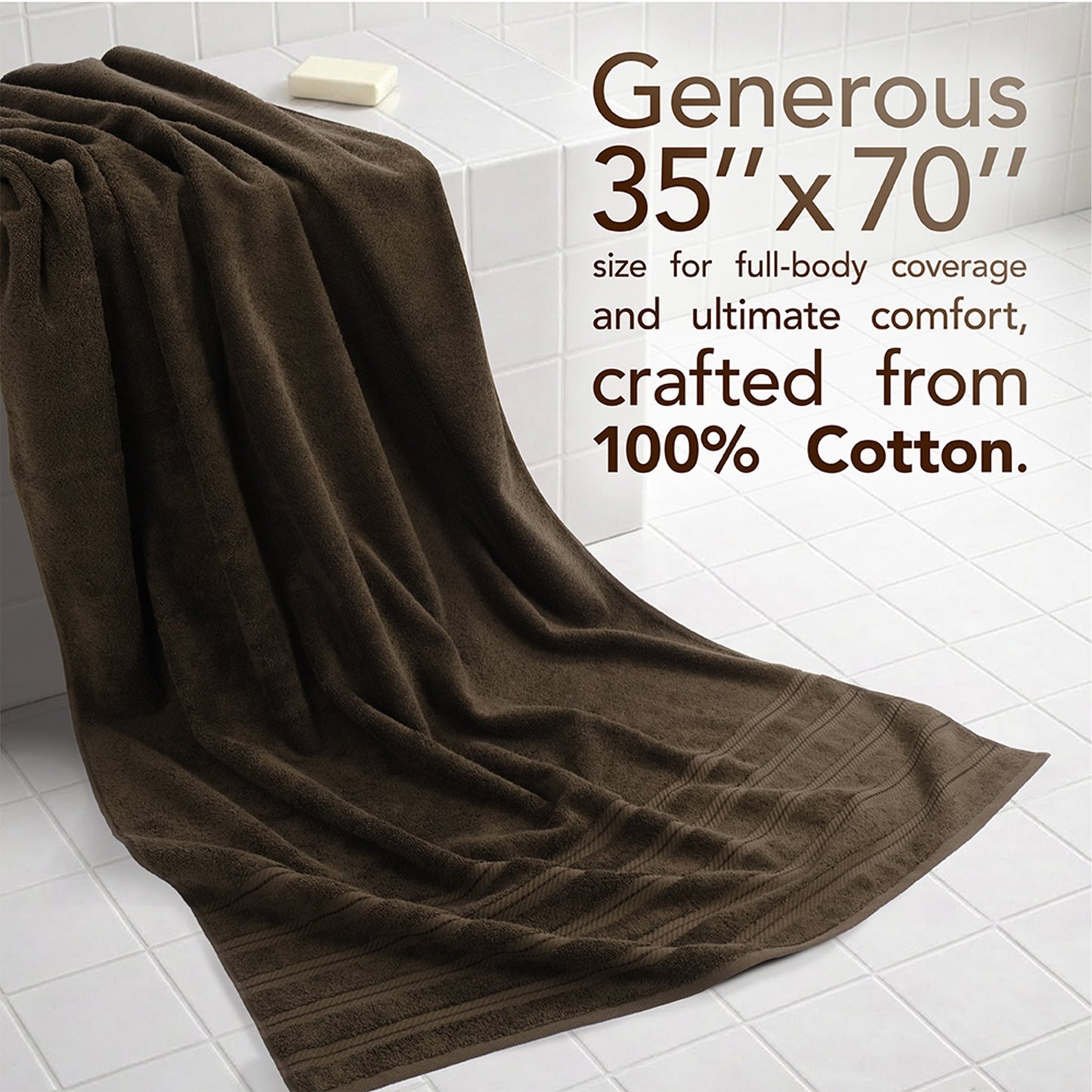 35x70 Inch Premium Bath Sheet JUMBO 100% Cotton Turkish Towels, Extremely Soft, Luxury,  Extra Large Bath Towel (BEST CHOICE)
