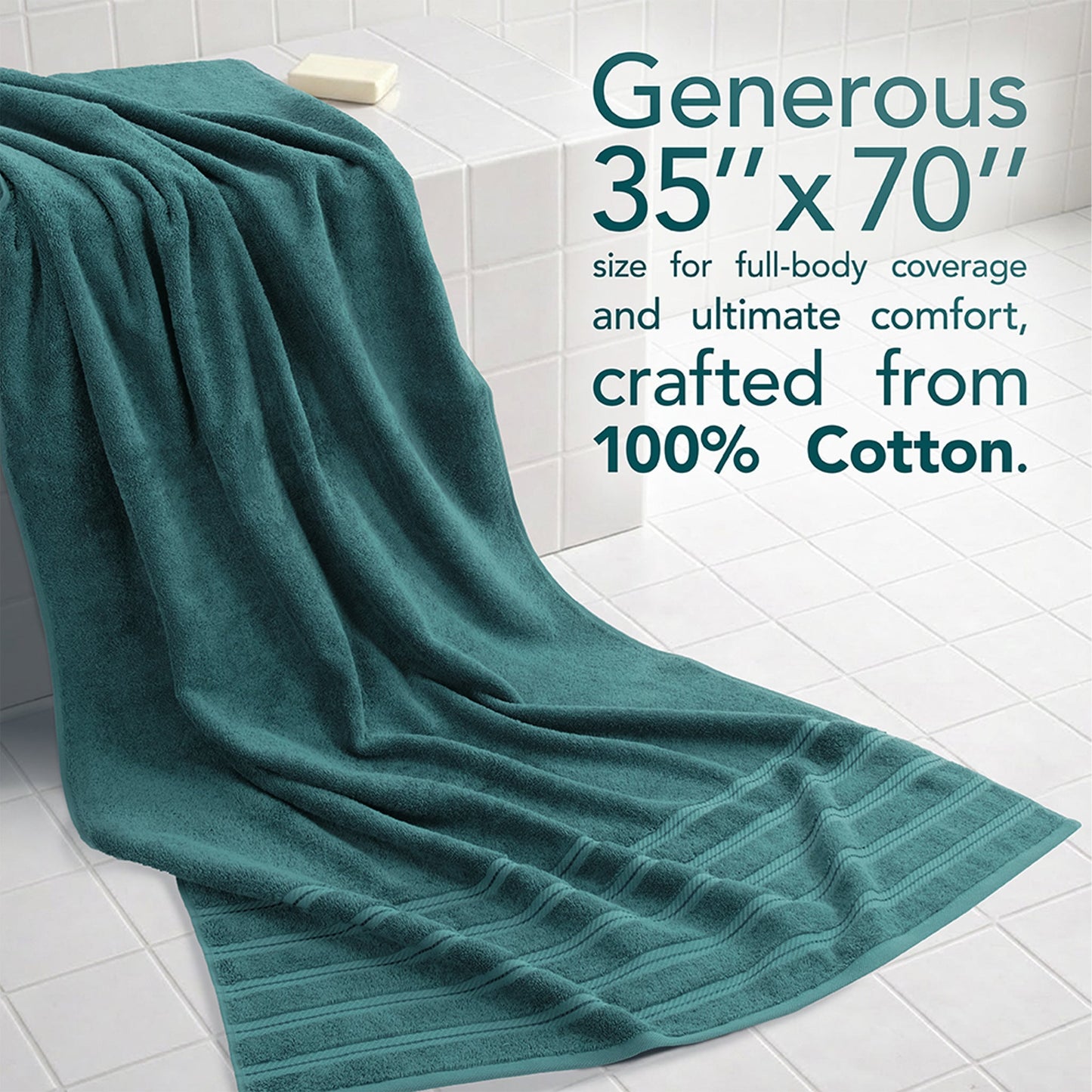 35x70 Inch Premium Bath Sheet JUMBO 100% Cotton Turkish Towels, Extremely Soft, Luxury,  Extra Large Bath Towel (BEST CHOICE)