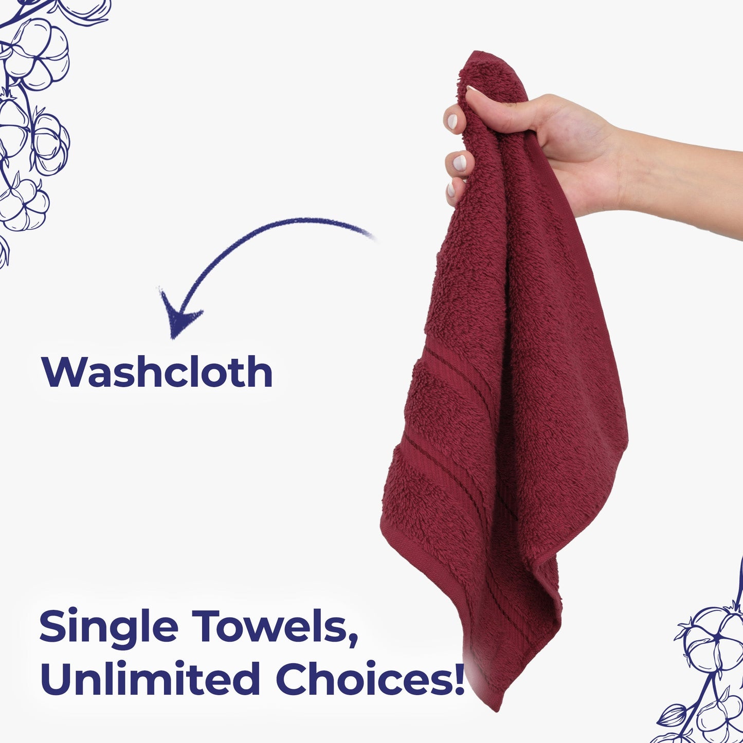 American Soft Linen Single Piece 100% Cotton Turkish Towels with 20 Different Colors, Create Your Set