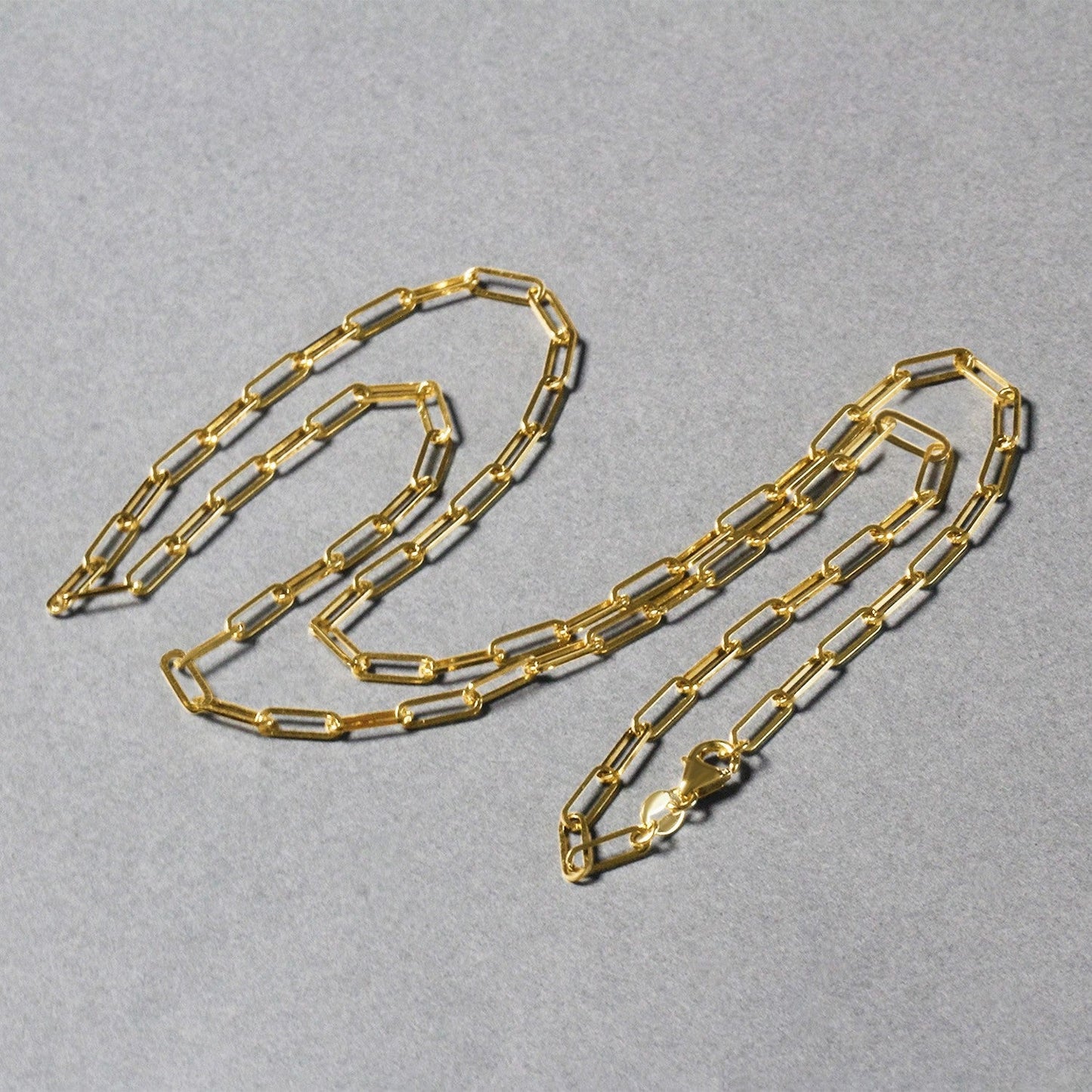 14K Yellow Gold Paperclip Chain (2.5mm)