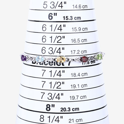 2.24 Carat Genuine Multi Stone .925 Sterling Silver Bracelet