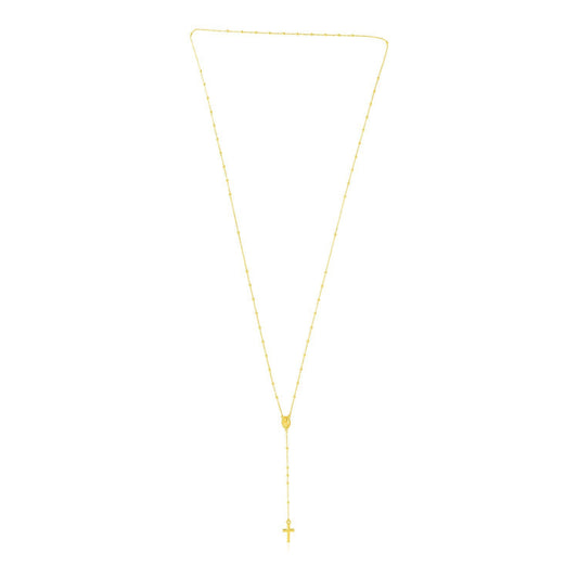 14k Yellow Gold Rosary Necklace