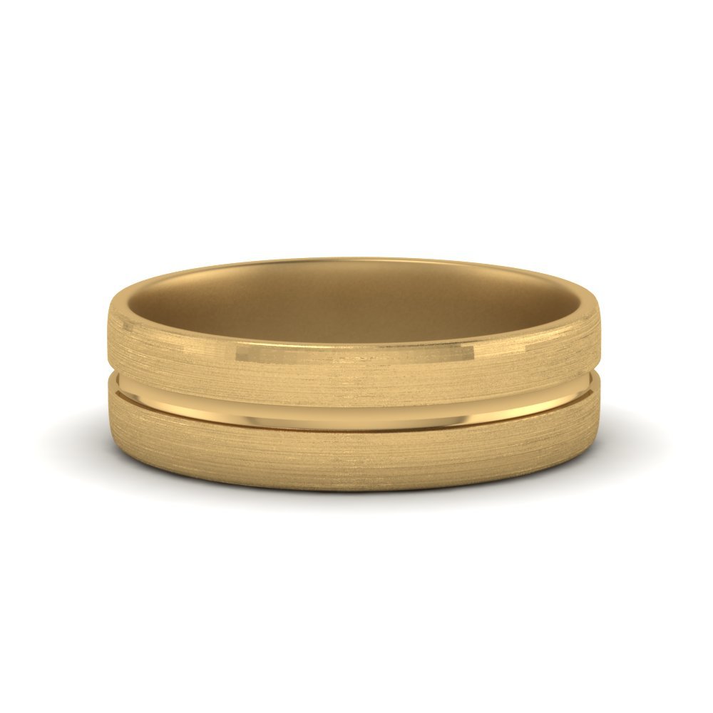 Brushed Mens Wedding Band
