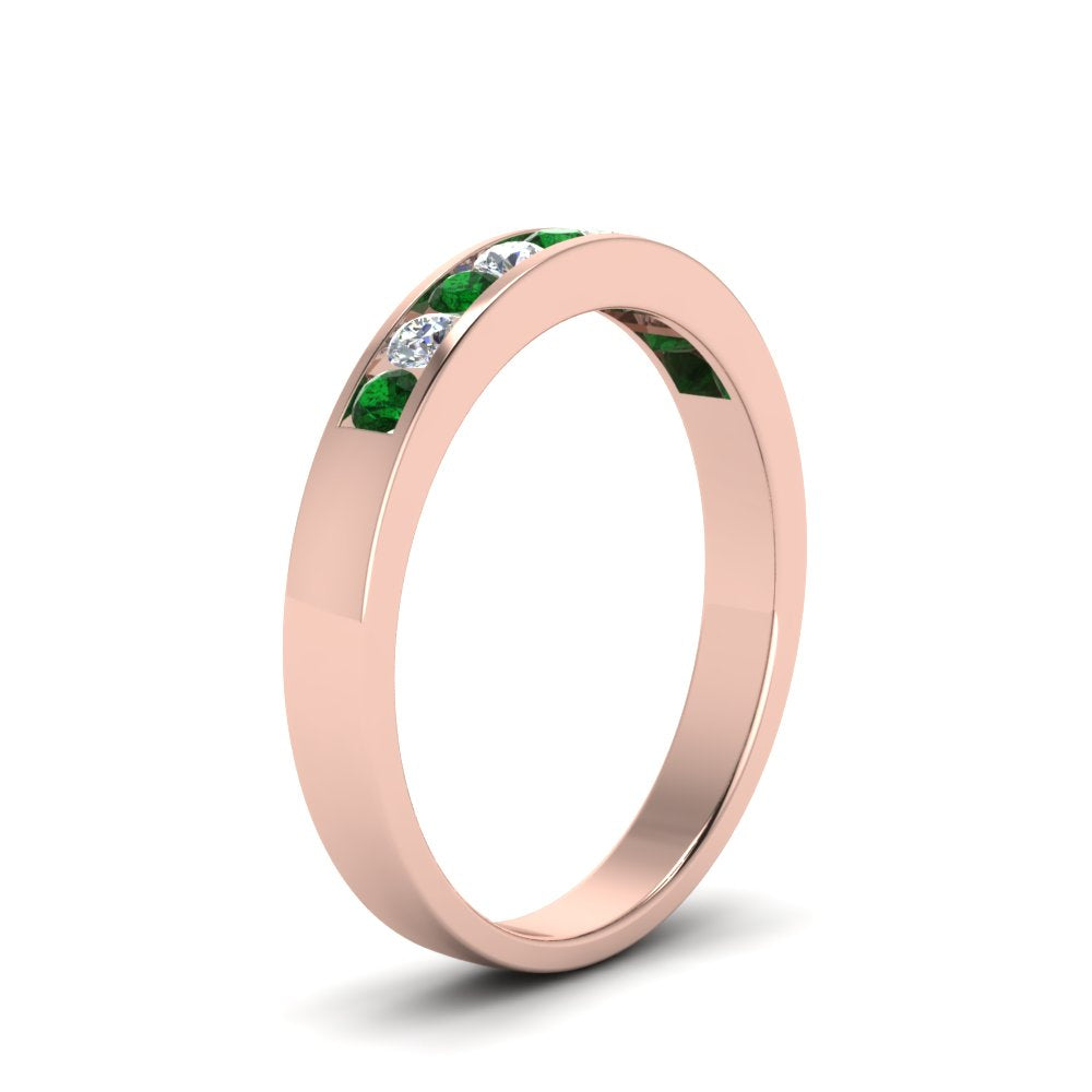 Channel 9 Stone Mens Wedding Ring