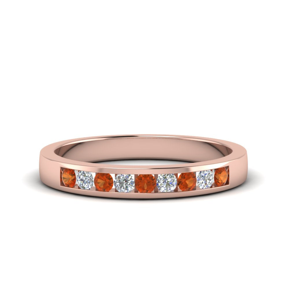 Channel 9 Stone Mens Wedding Ring