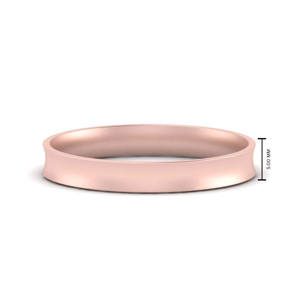 4 mm Comfort Fit Concave Mens Band