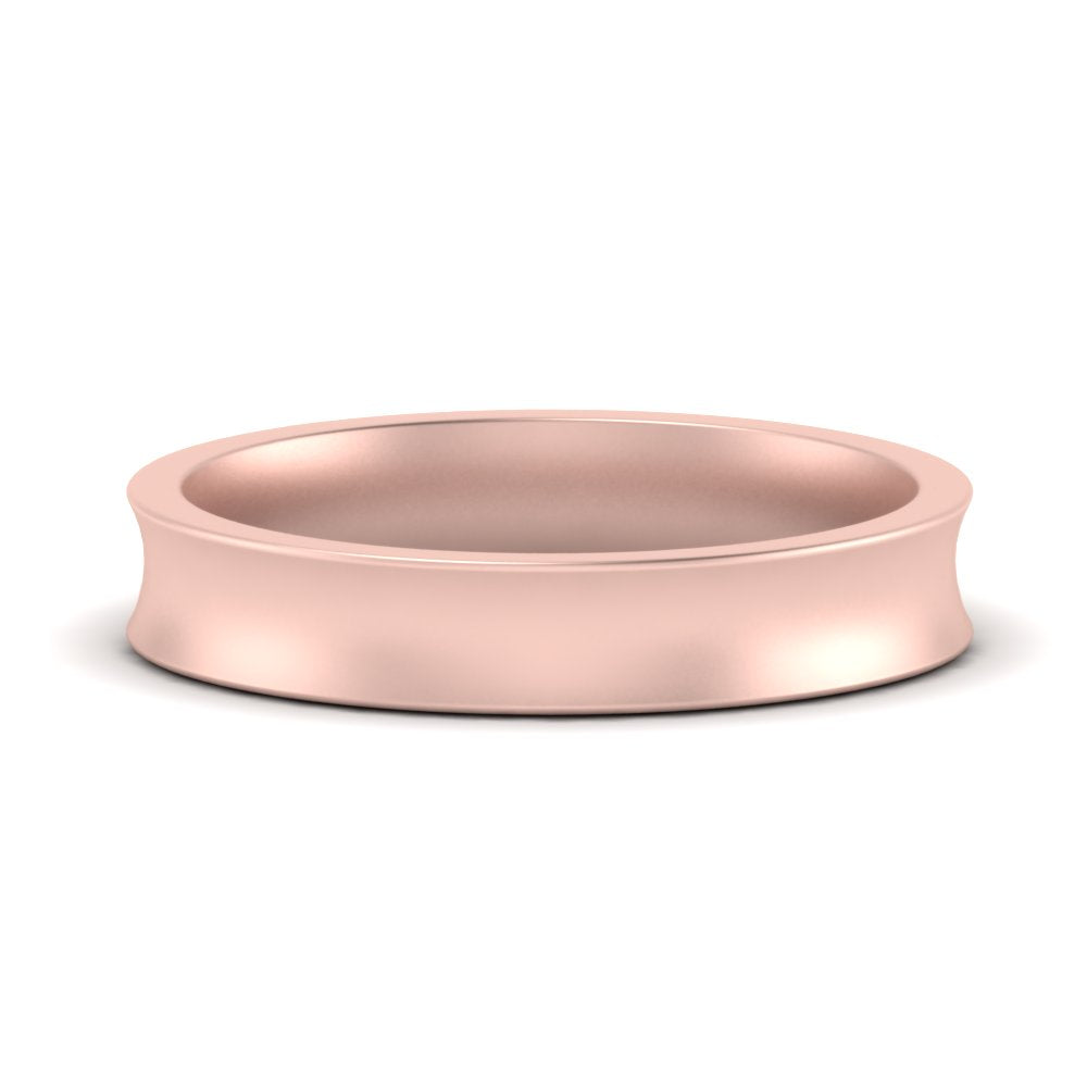 4 mm Comfort Fit Concave Mens Band