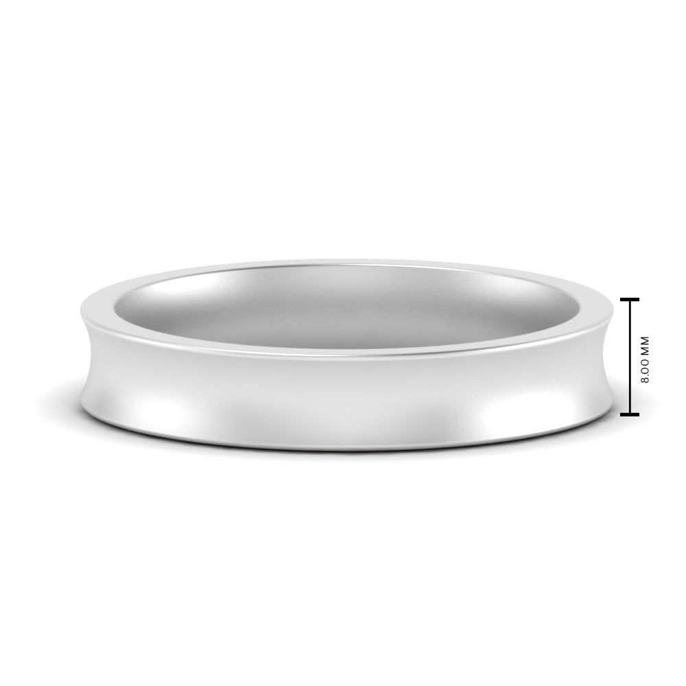 4 mm Comfort Fit Concave Mens Band