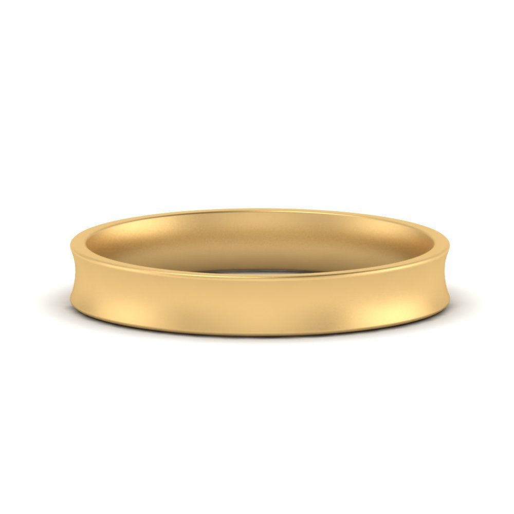 4 mm Comfort Fit Concave Mens Band