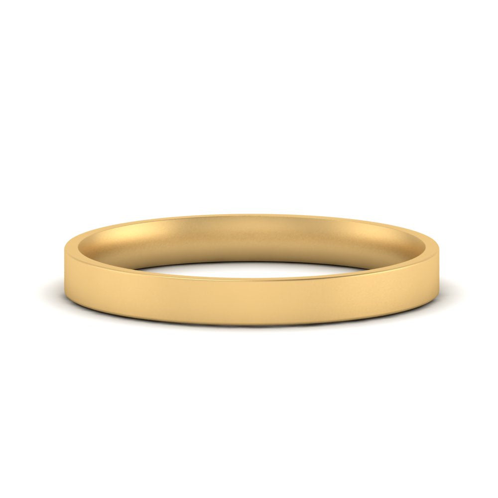 Comfort Fit Flat 4 mm Mens Wedding Band