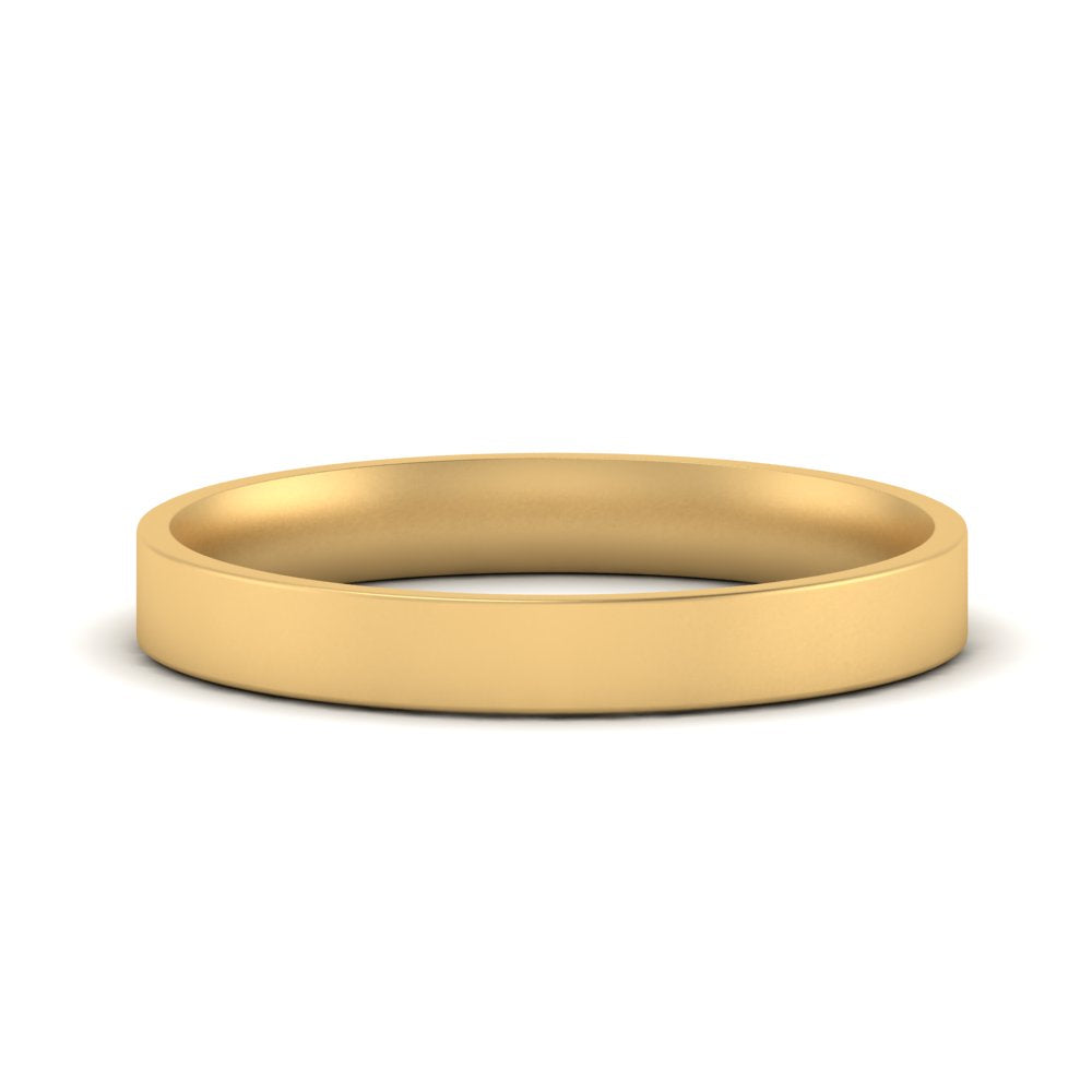 Comfort Fit Flat 4 mm Mens Wedding Band