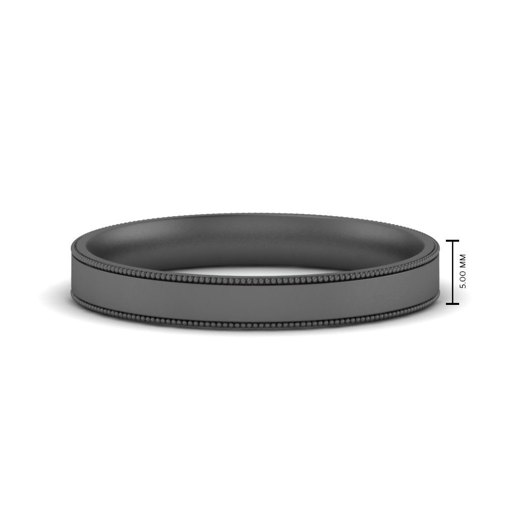 4 mm Stepped Edge Comfort Fit Flat Mens Band