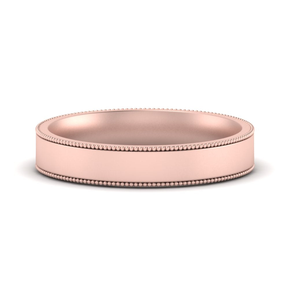 4 mm Stepped Edge Comfort Fit Flat Mens Band