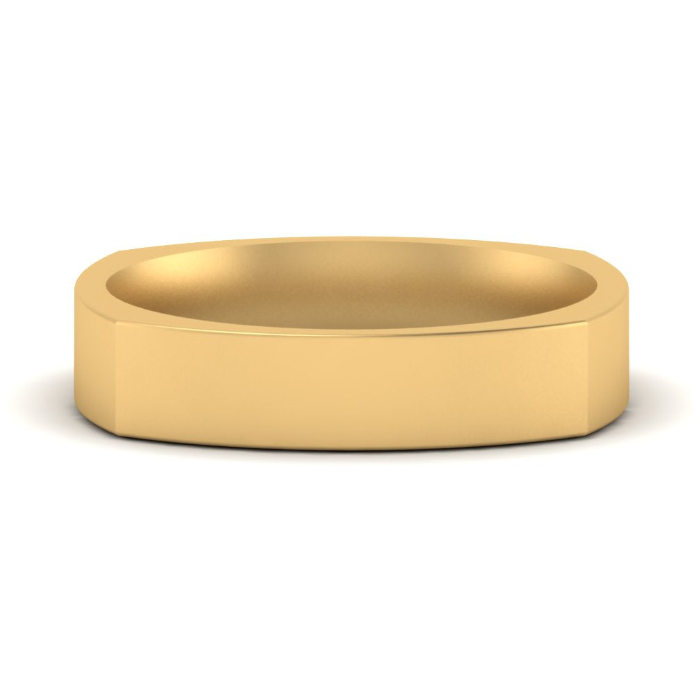 Square Comfort Fit Mens Wedding Band