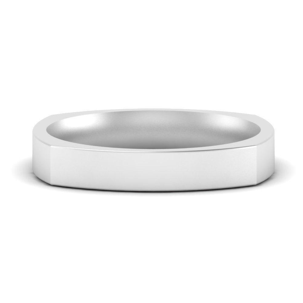 Square Comfort Fit Mens Wedding Band