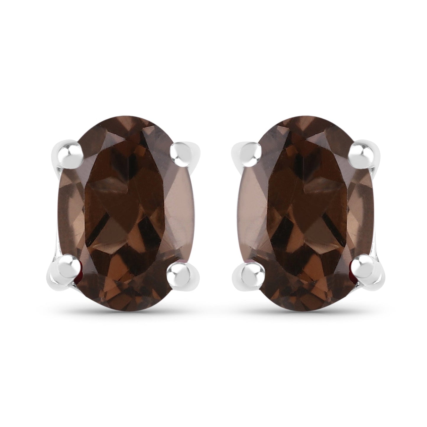 3.14 Carat Genuine Smoky Quartz .925 Sterling Silver Jewelry Set