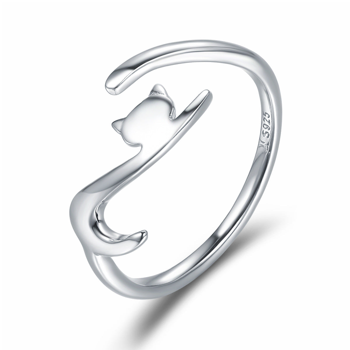 925 Sterling Silver Plated Platinum Ring 0.20cm Width for Women