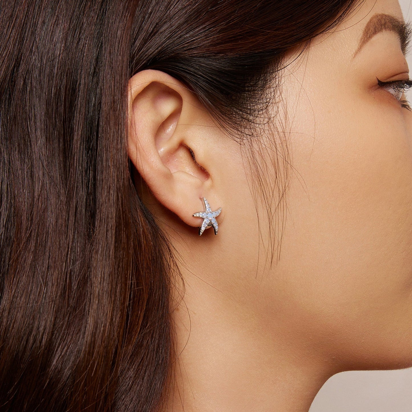 925 Sterling Silver Opal Earrings 15x13mm for Women