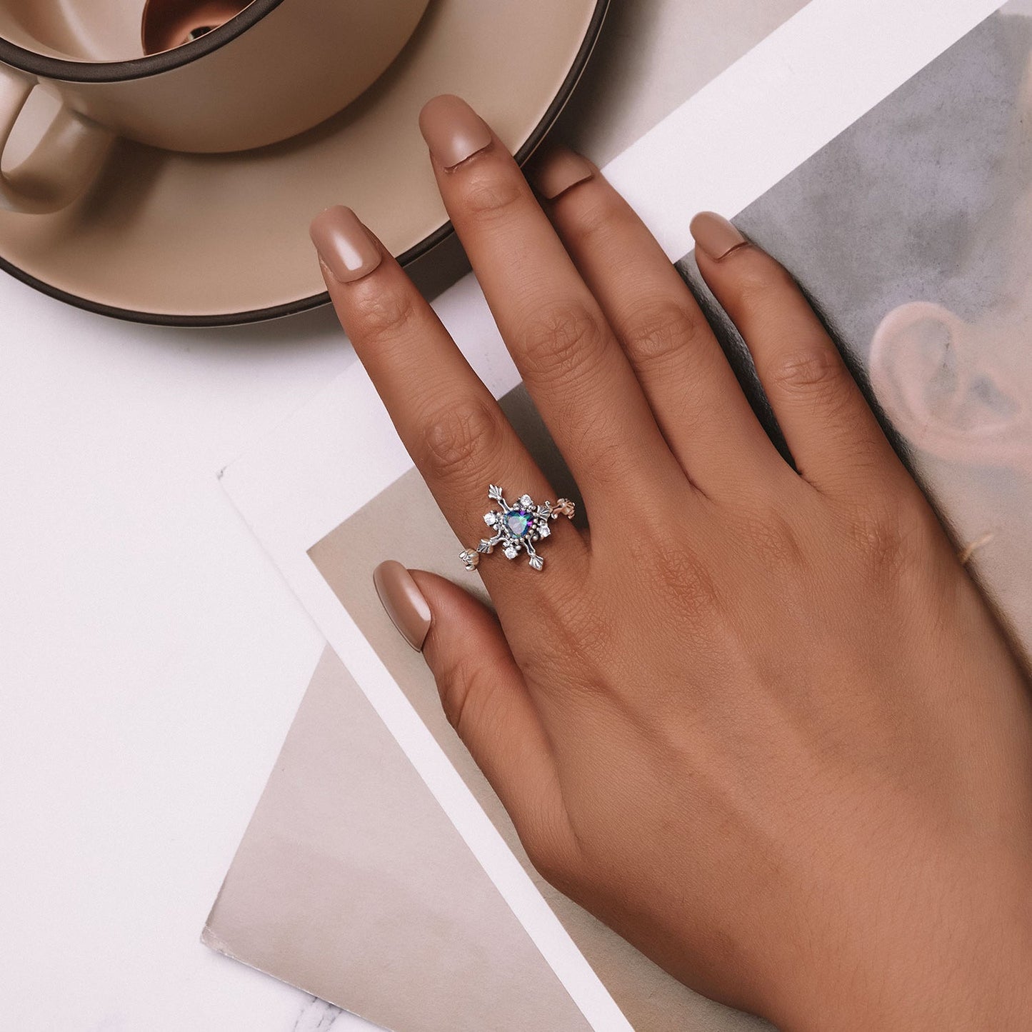 925 Sterling Silver Pavé Setting CZ Ring for Women