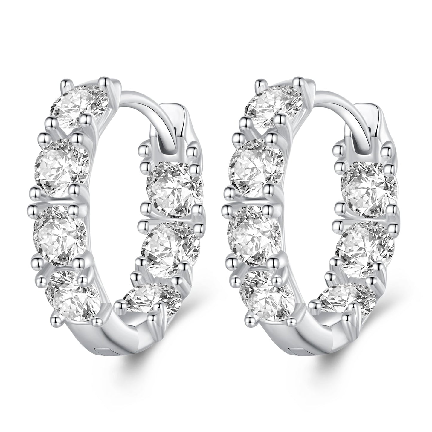925 Sterling Silver Earrings with Pavé Setting CZ for Women